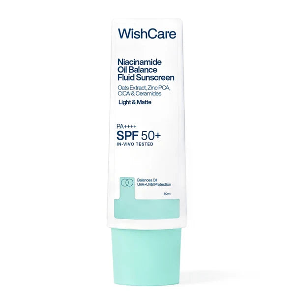 WishCare Niacinamide Oil Balance Fluid Sunscreen | SPF50 PA++++ 50g