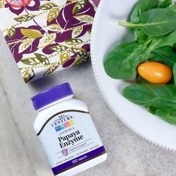 21st Century Papaya Enzyme – 100 Tablets
