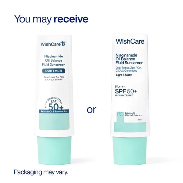 WishCare Niacinamide Oil Balance Fluid Sunscreen | SPF50 PA++++ 50g