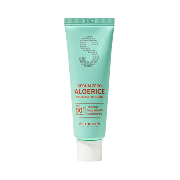 Be The Skin Sebum Zero Aloerice Vegan Sun Cream SPF 50+ PA++++ (50ml)