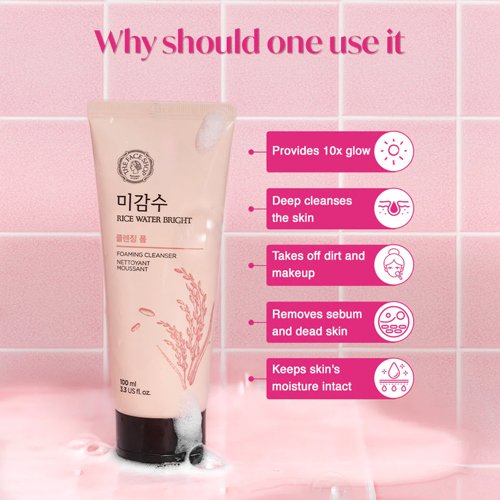 The face shop rice water bright cleanser