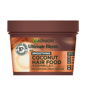 Garnier Ultimate Blends Smoothing Hair Food Coconut & Macadamia 3 In 1 Frizzy And Unruly Hair Mask 390ml