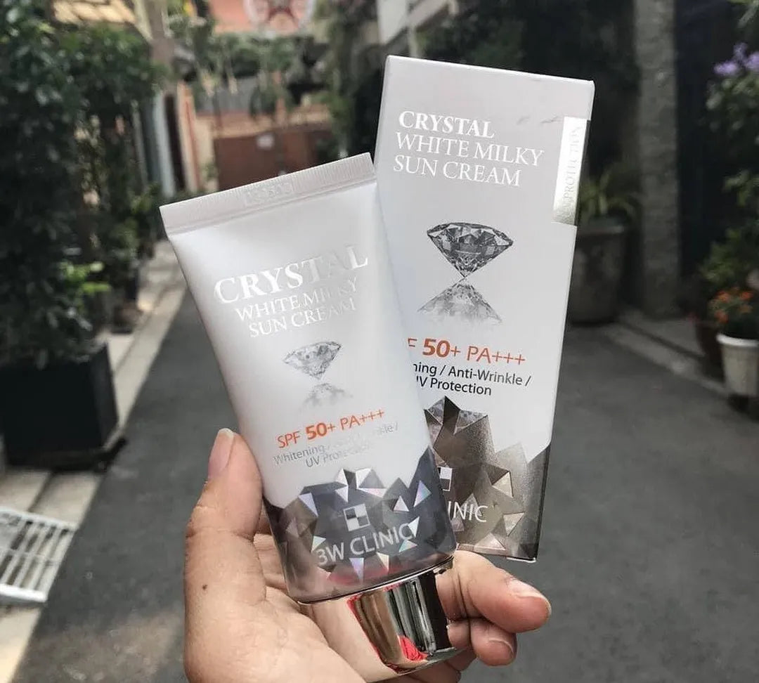 3W Clinic Crystal White Milky Sun Cream SPF 50+ PA+++ 50ml