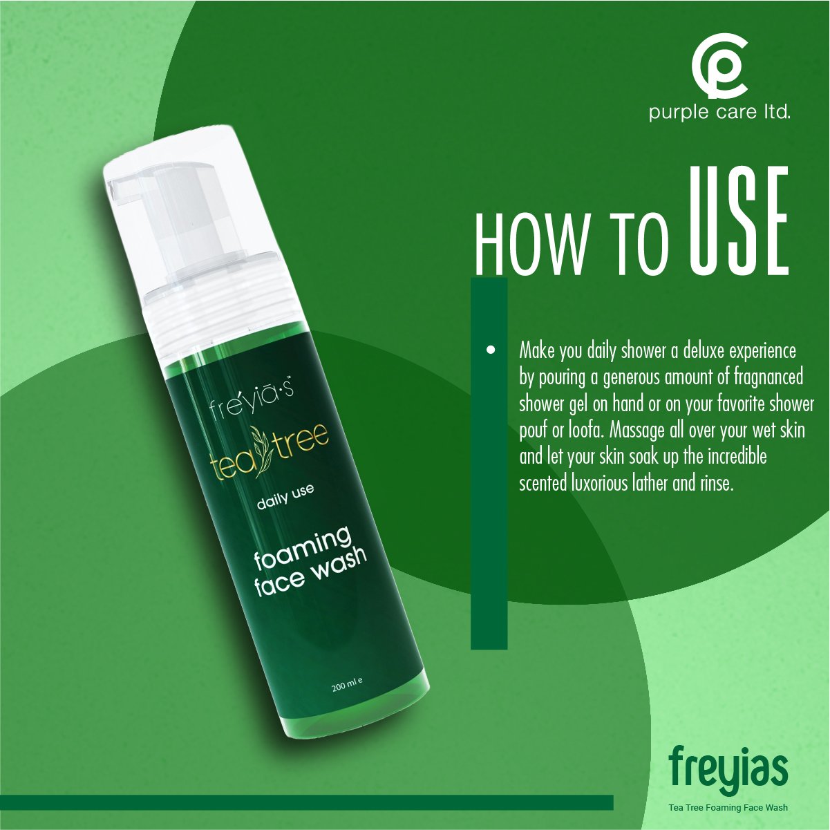Freyias Tea Tree Daily Use Foaming Face Wash 200ml