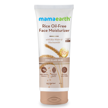Mamaearth Rice Oil-Free Face Moisturizer for Oily Skin, With Rice Water & Niacinamide for Glass Skin-80gm