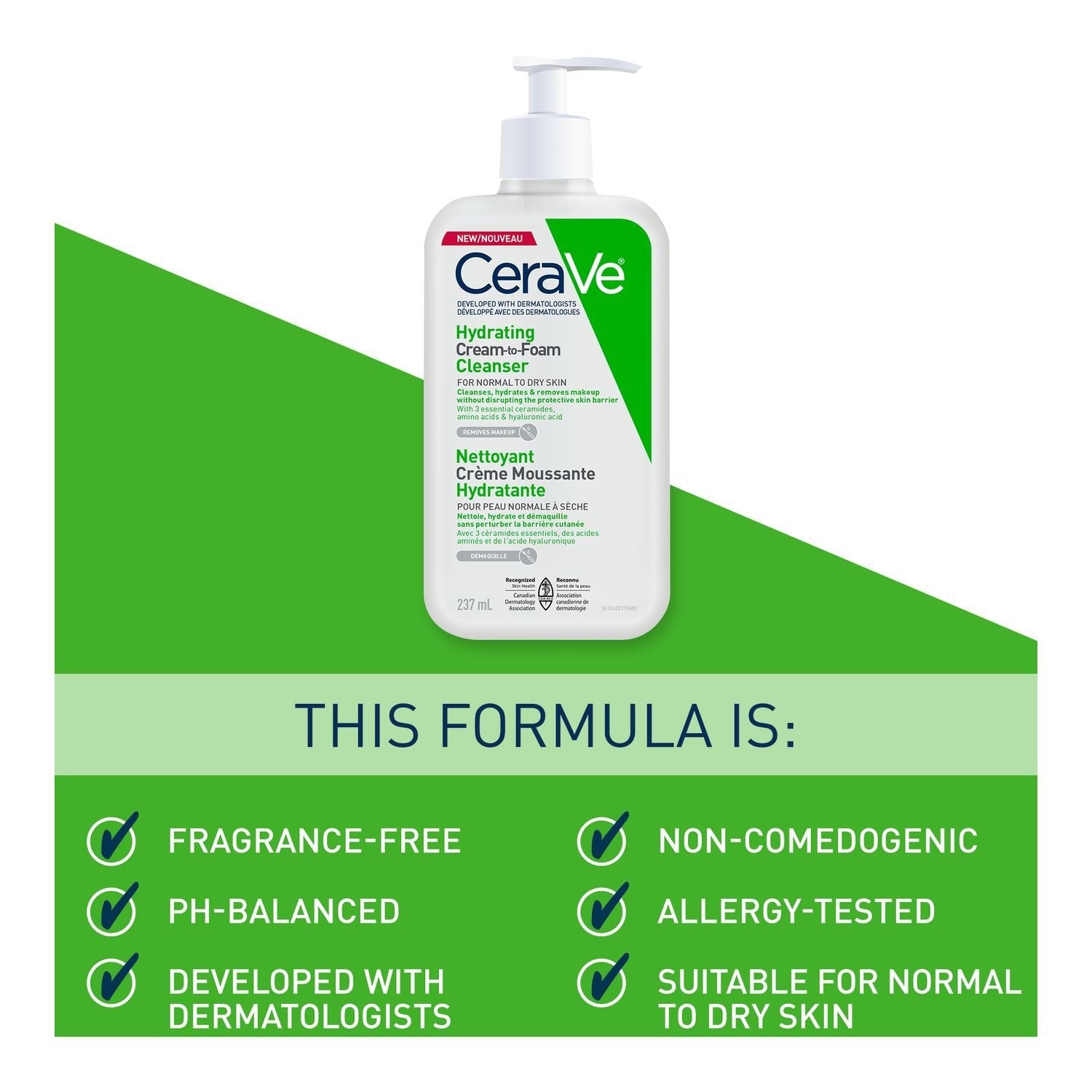 Cerave Hydrating Cream-to-Foam Cleanser 355ml