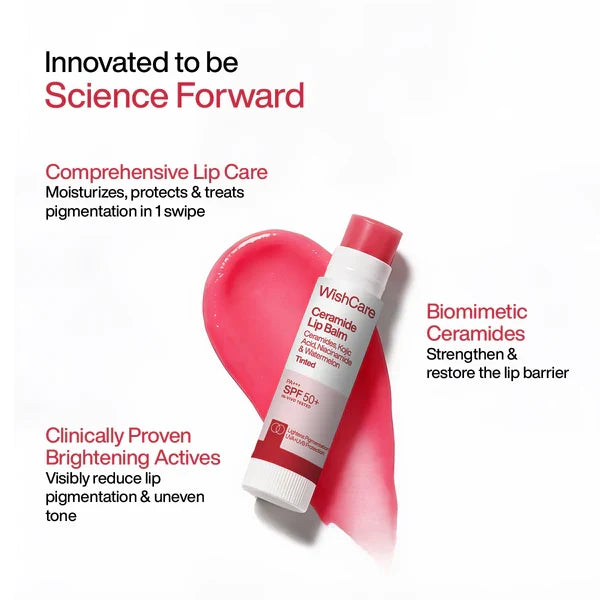 Wishcare Ceramide Lip Balm with SPF 50 PA++++ 5g (Tinted)