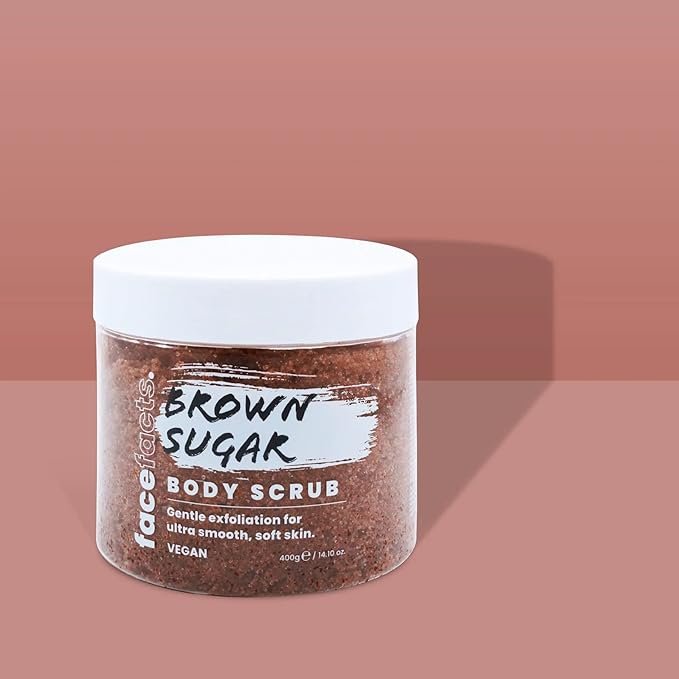 Face Facts Brown Sugar Exfoliates + Softens Body Scrub 400g