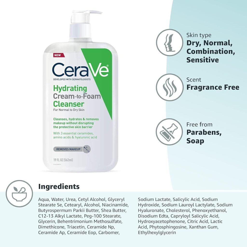 Cerave Hydrating Cream-to-Foam Cleanser 237 ml