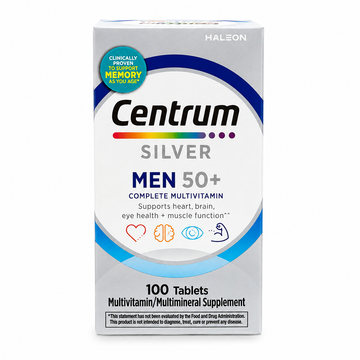 Centrum Silver Multivitamin for Men 50 Plus, Multivitamin/Multimineral Supplement – 100 Tablets