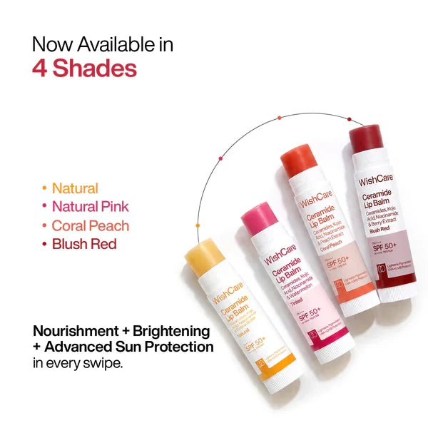 Wishcare Ceramide Lip Balm with SPF 50 PA++++ 5g (Tinted)
