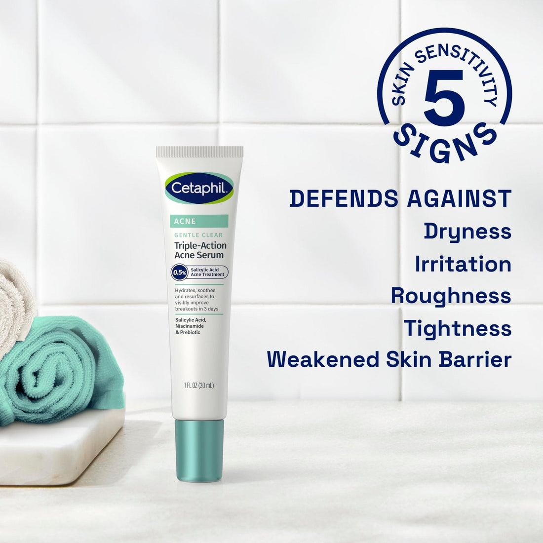 Cetaphil Gentle Clear Triple-Action Acne Serum -30ml