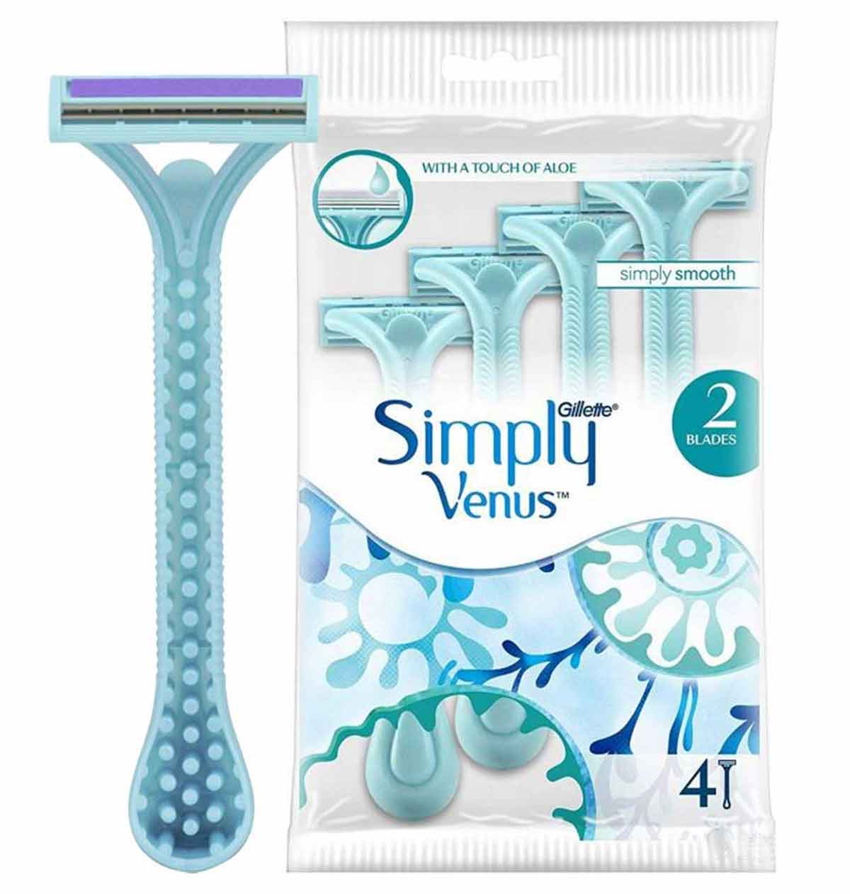 Gillette Simply Venus 2 Blade Women’s Disposable Razor 4pcs