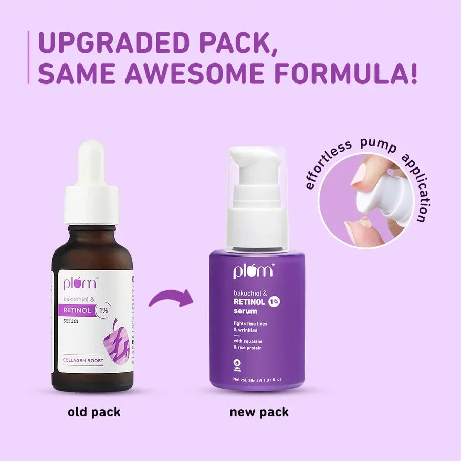 Plum 1% Retinol Face Serum with Bakuchiol 30ml