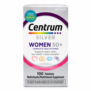 Centrum Silver Multivitamins for Women Over 50, Multimineral Supplement – 100 Tablets
