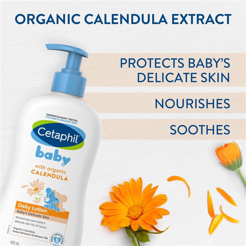 Cetaphil Baby Daily Lotion with Organic Calendula (400ml)