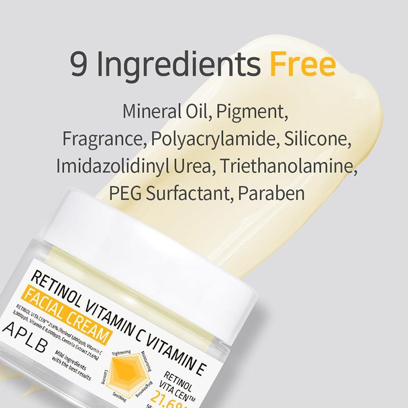 APLB  Retinol Vitamin C Vitamin E Facial Cream 55ml