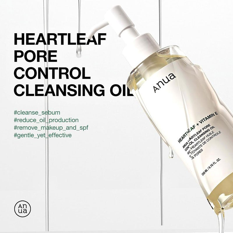AnuaHeartleaf + Vitamin E Pore Control Cleansing Oil Mild – 200ml