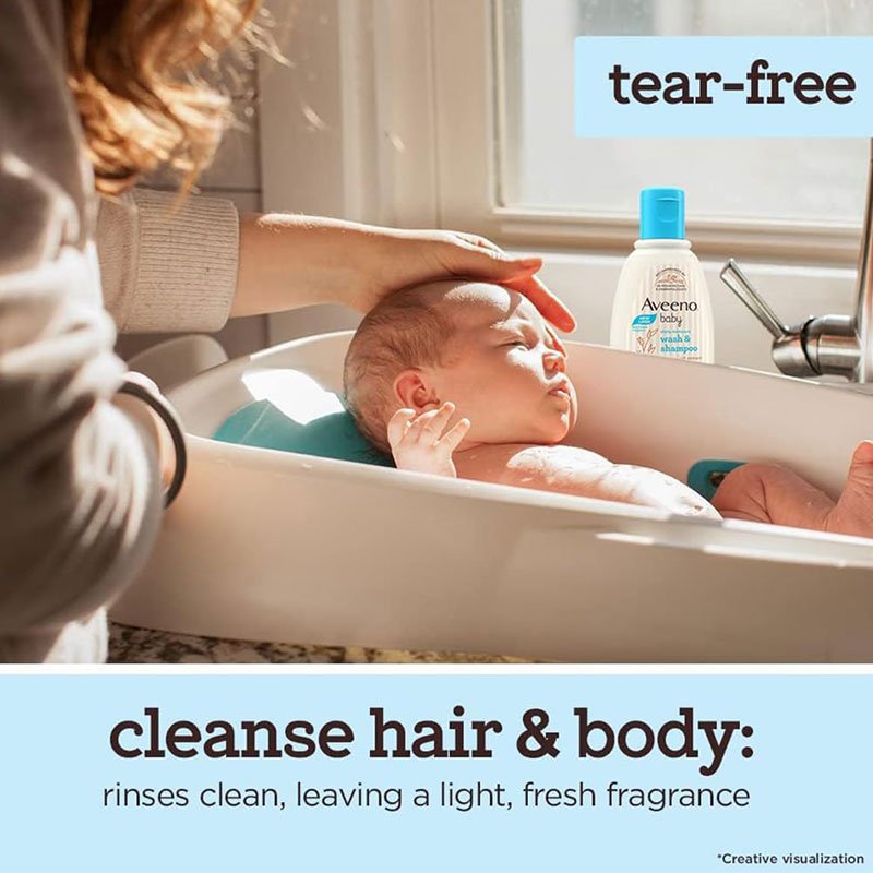 Aveeno Baby Daily Moisture Wash & Shampoo – 354ml