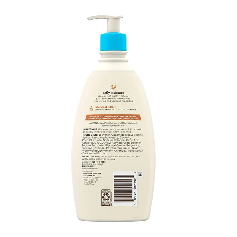 Aveeno Baby Daily Moisture Wash & Shampoo – 532ml