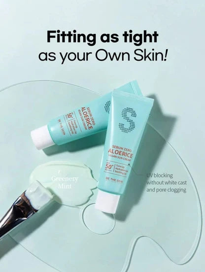 Be The Skin Sebum Zero Aloerice Vegan Sun Cream SPF 50+ PA++++ (50ml)