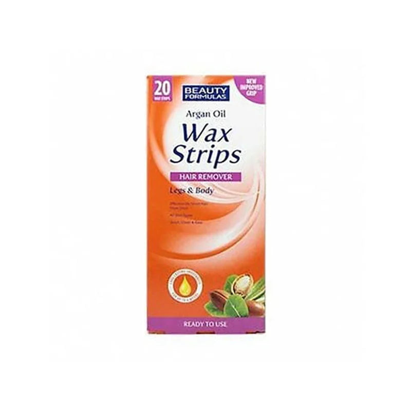 Beauty Formulas Argan Oil Wax Strips Hair Removal Legs & Body