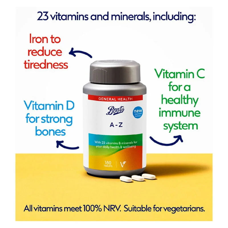 Boots A-Z Complete Vitamins & Minerals – 180 Tablets