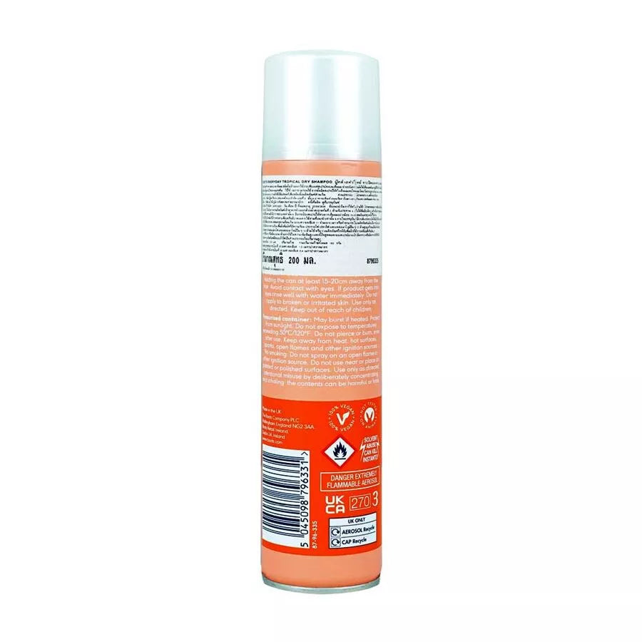 Boots Everyday Tropical Dry Shampoo 200ml