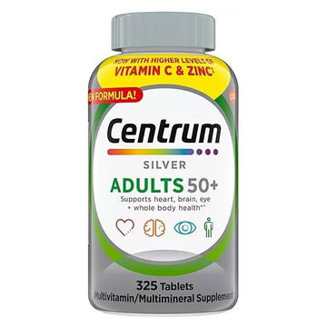 Centrum Silver Multivitamin for Adults 50 Plus, Multivitamin/Multimineral Supplement with Vitamin D3, B Vitamins, Calcium and Antioxidants – 325 Tablets