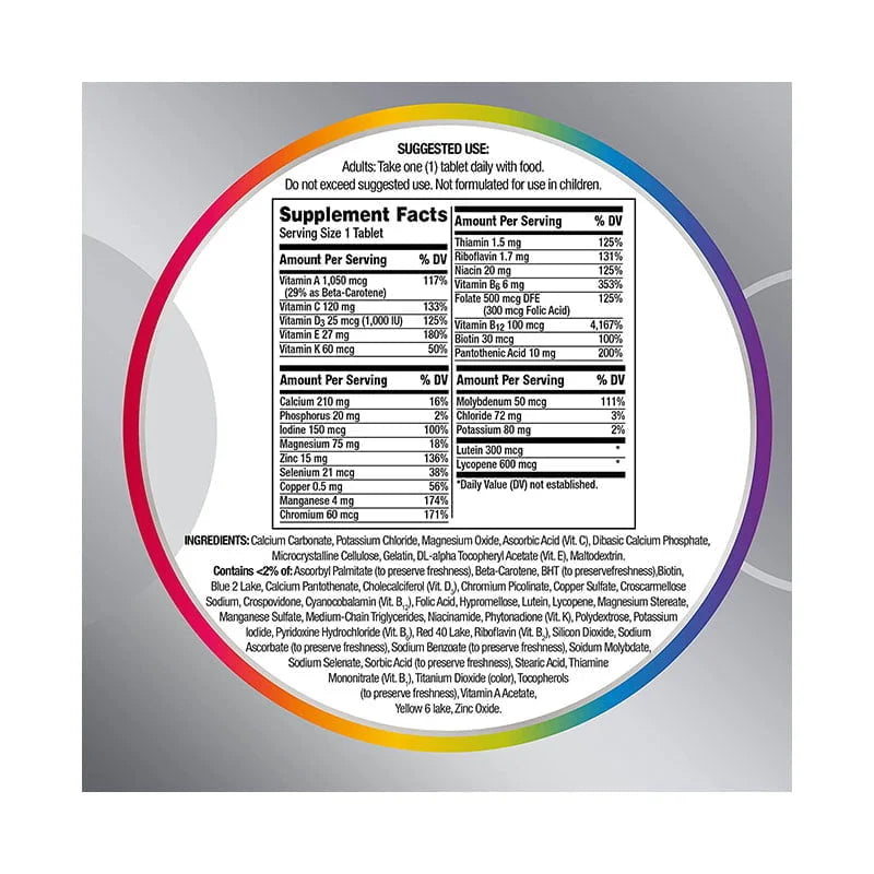 Centrum Silver Multivitamin for Men 50 Plus, Multivitamin/Multimineral Supplement – 100 Tablets