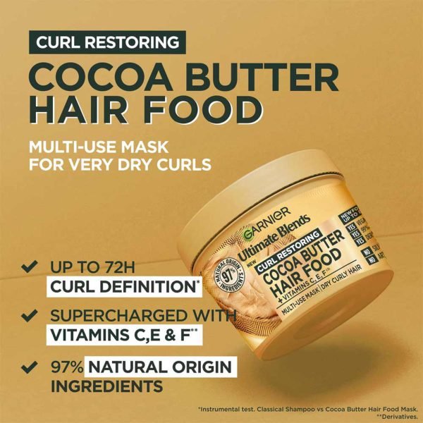Garnier Ultimate Blends CurlRestoring Hair Food Cocoa Butter & Jojoba Oil 390ml