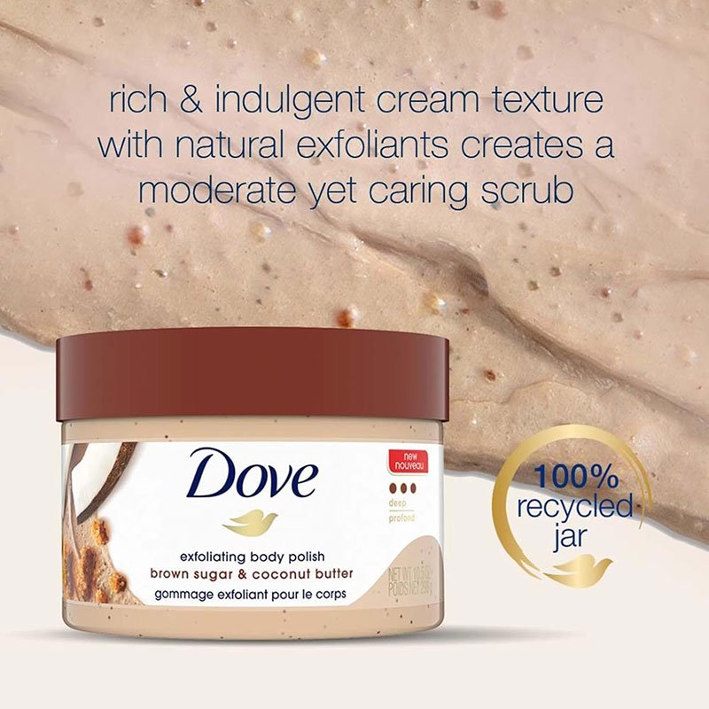 DOVE Exfoliating Body Polish Brown Sugar & Coconut Butter – 298gm