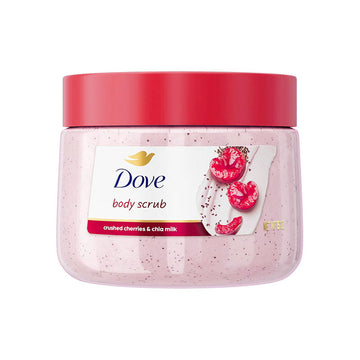 Dove Cherry & Chia Milk Body Scrub | Exfoliates & Deeply Nourishes | 425g