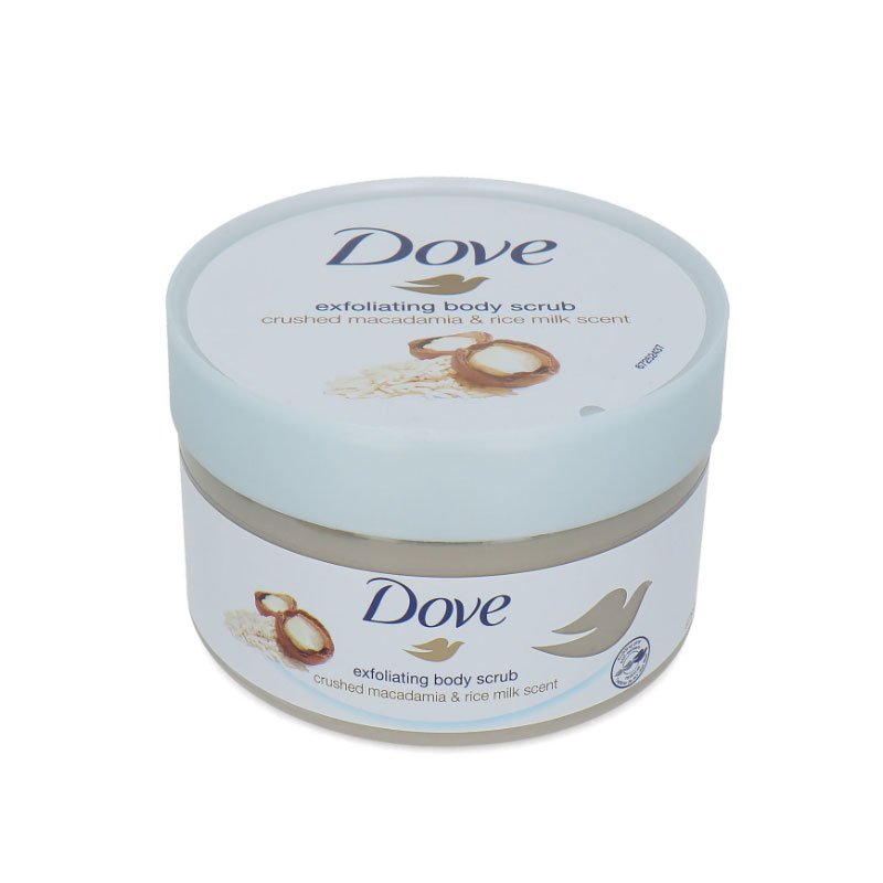 Dove Exfoliating Body Scrub Crushed Macadamia & Rice Milk Scent – 225ml