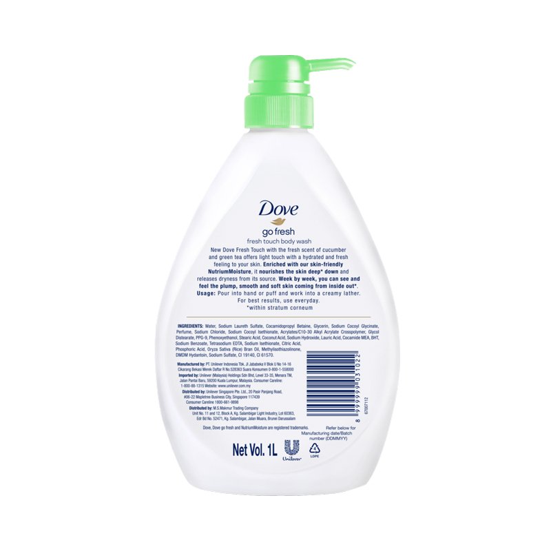 Dove Go Fresh Fresh Touch Body Wash 1000ml
