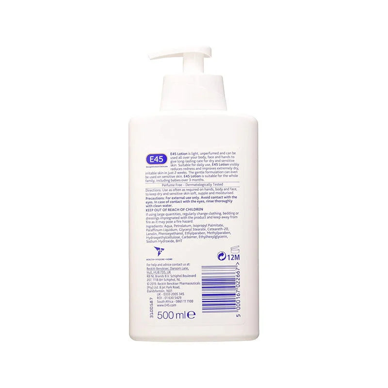 E45 Dermatological Moisturising Lotion – 500ml