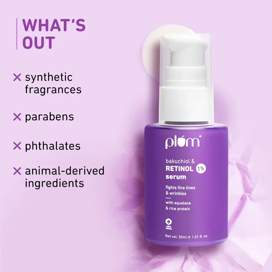 Plum 1% Retinol Face Serum with Bakuchiol 30ml