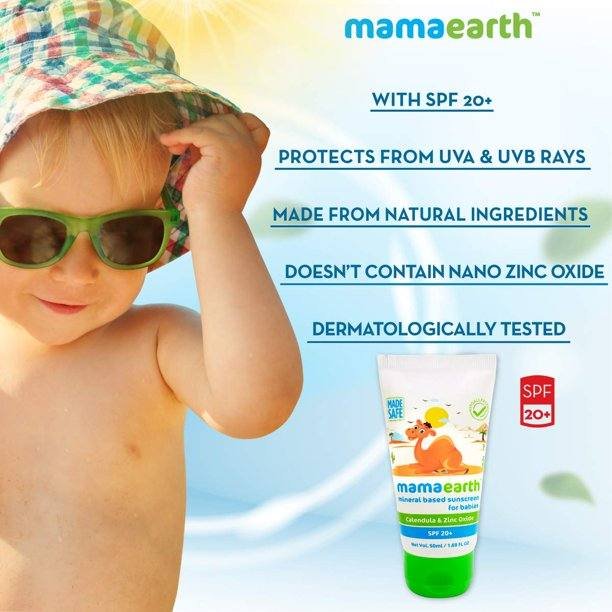 Mamaearth Mineral Based Sunscreen For Babies - 50ml