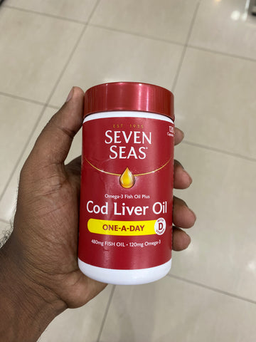 Seven Seas Omega-3 Fish Oil Plus Cod Liver Oil one a day 120capsules