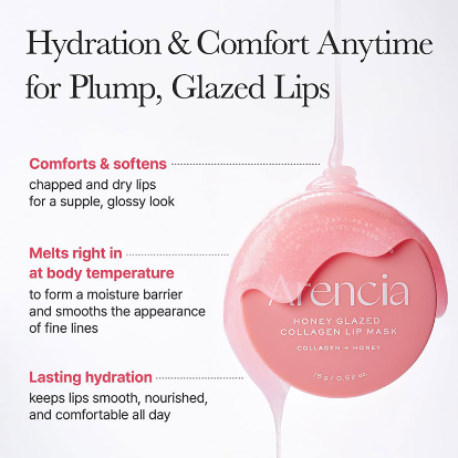 Arencia Honey Glazed Collagen Lip Mask – 15gm