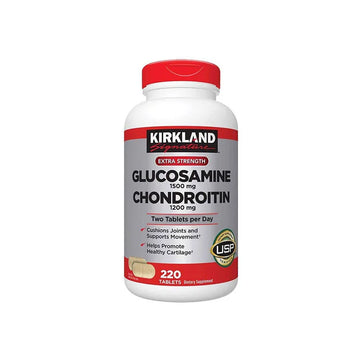 KIRKLAND Signature Extra Strength Glucosamine 1500mg Chondroitin 1200mg Sulfate – 220Tablets
