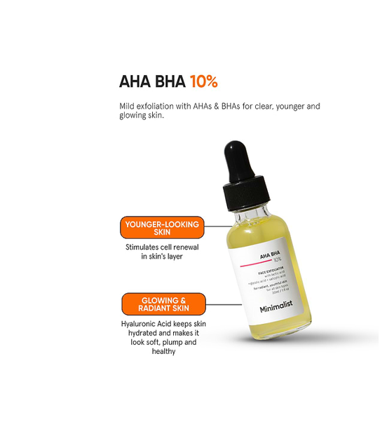 Minimalist AHA BHA 10% Face Exfoliator 30ml