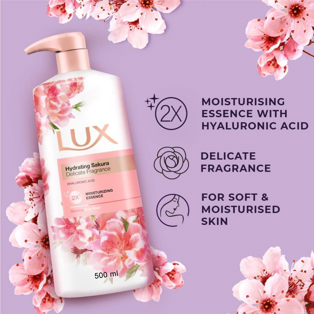 Lux Delicate Fragrance Body Wash Dewy Sakura (500ml)