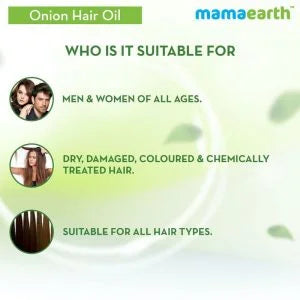 Mamaearth onion hair oil for hair regrowth & hair fall control with redensyl (100ml)