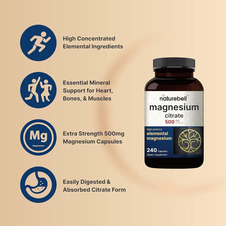 NatureBell Magnesium Citrate 500mg – 240 Capsule
