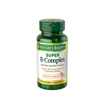 Nature’s Bounty Super B-Complex with Folic Acid Plus Vitamin-C – 150 Tablets