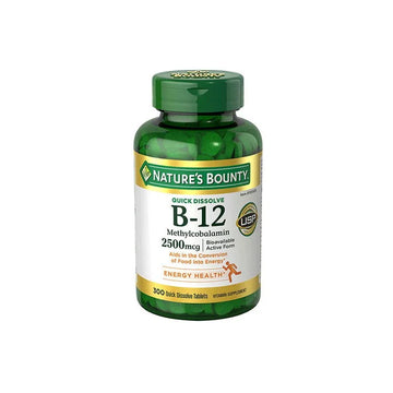 Nature’s Bounty Vitamin B-12 2500mcg – 300 Tablets