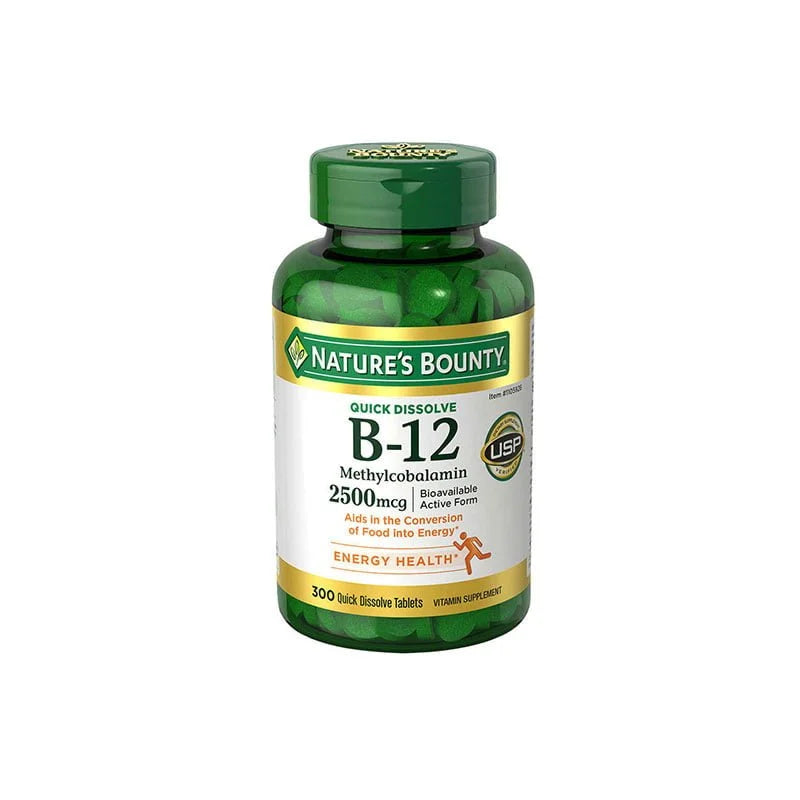 Nature’s Bounty Vitamin B-12 2500mcg – 300 Tablets