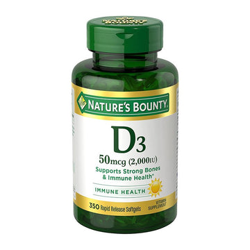 Nature’s Bounty Vitamin D3 50mcg 2000 IU -350 Softgels