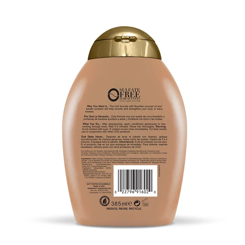 OGX Brazilian Keratin Smooth Shampoo – 385ml